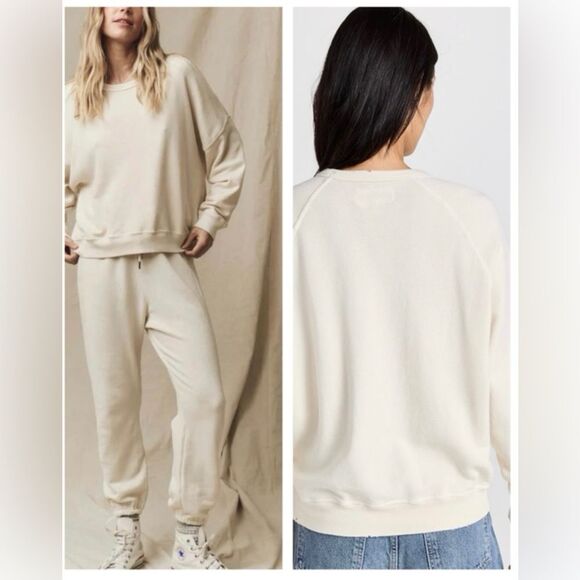 THE GREAT. The teammate sweatshirt in washed white size 0 - Picture 4 of 7